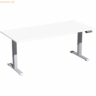 4038933544199 - Sitz-Steh-Schreibtisch Elevate Basic S-08J1808-WS elektrisch höhenverstellbar 73-123cm (H) 180x80cm (BxT) rechteckig weiß 4038933544199 - Sitz-Steh-Schreibtisch Elevate Basic S-08J1808-WS elektrisch höhenverstellbar 73-123cm (H) 180x80cm (BxT) rechteckig weiß