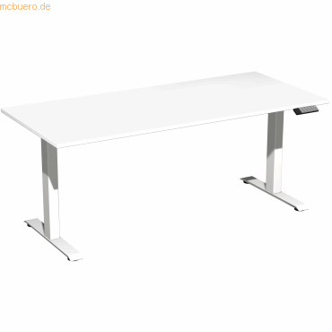 4038933544212 - Sitz-Steh-Schreibtisch Elevate Basic S-08J1808-WW elektrisch höhenverstellbar 73-123cm (H) 180x80cm (BxT) rechteckig weiß 4038933544212 - Sitz-Steh-Schreibtisch Elevate Basic S-08J1808-WW elektrisch höhenverstellbar 73-123cm (H) 180x80cm (BxT) rechteckig weiß