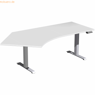 4038933544342 - Sitz-Steh-Schreibtisch Elevate Basic S-08J1615-LS elektrisch höhenverstellbar 73-123cm (H) 2166x113cm (BxT) Freiform lichtg 4038933544342 - Sitz-Steh-Schreibtisch Elevate Basic S-08J1615-LS elektrisch höhenverstellbar 73-123cm (H) 2166x113cm (BxT) Freiform lichtg