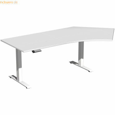 4038933544540 - Sitz-Steh-Schreibtisch Elevate Basic S-08J1616-LW elektrisch höhenverstellbar 73-123cm (H) 2166x113cm (BxT) Freiform lichtg 4038933544540 - Sitz-Steh-Schreibtisch Elevate Basic S-08J1616-LW elektrisch höhenverstellbar 73-123cm (H) 2166x113cm (BxT) Freiform lichtg