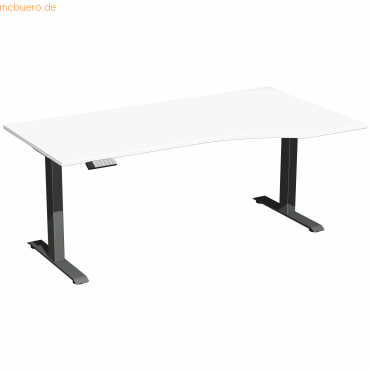 4038933544748 - Sitz-Steh-Schreibtisch Elevate Basic S-08J1811-WA elektrisch höhenverstellbar 73-123cm (H) 180x100cm (BxT) Freiform weiß 4038933544748 - Sitz-Steh-Schreibtisch Elevate Basic S-08J1811-WA elektrisch höhenverstellbar 73-123cm (H) 180x100cm (BxT) Freiform weiß