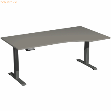 4038933544779 - Schreibtisch Elevate Basic N-08J1811-OA elektrisch höhenverstellbar 73-123cm (H) Freiform onyx anthrazit 4038933544779 Ger 4038933544779 - Schreibtisch Elevate Basic N-08J1811-OA elektrisch höhenverstellbar 73-123cm (H) Freiform onyx anthrazit 4038933544779 Ger