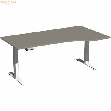 4038933544786 - Schreibtisch Elevate Basic N-08J1811-OW elektrisch höhenverstellbar 73-123cm (H) Freiform onyx weiß 4038933544786 Geramöbe 4038933544786 - Schreibtisch Elevate Basic N-08J1811-OW elektrisch höhenverstellbar 73-123cm (H) Freiform onyx weiß 4038933544786 Geramöbe