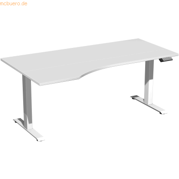 4038933544908 - Sitz-Steh-Schreibtisch Elevate Basic S-08J1812-LW elektrisch höhenverstellbar 73-123cm (H) 180x100cm (BxT) Freiform lichtgra 4038933544908 - Sitz-Steh-Schreibtisch Elevate Basic S-08J1812-LW elektrisch höhenverstellbar 73-123cm (H) 180x100cm (BxT) Freiform lichtgra