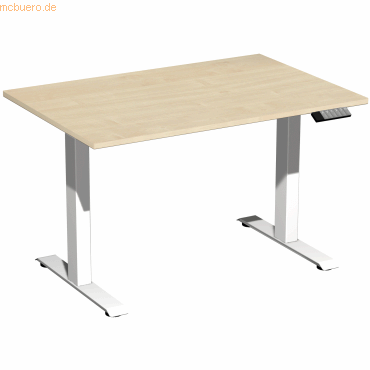 4038933545028 - Sitz-Steh-Schreibtisch Elevate Plus S-08K1208-AW elektrisch höhenverstellbar 63-128cm (H) 120x80cm (BxT) rechteckig ahorn 4038933545028 - Sitz-Steh-Schreibtisch Elevate Plus S-08K1208-AW elektrisch höhenverstellbar 63-128cm (H) 120x80cm (BxT) rechteckig ahorn