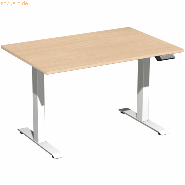 4038933545059 - Sitz-Steh-Schreibtisch Elevate Plus S-08K1208-BW elektrisch höhenverstellbar 63-128cm (H) 120x80cm (BxT) rechteckig buche 4038933545059 - Sitz-Steh-Schreibtisch Elevate Plus S-08K1208-BW elektrisch höhenverstellbar 63-128cm (H) 120x80cm (BxT) rechteckig buche