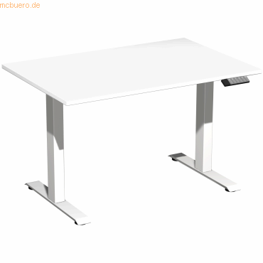 4038933545110 - Sitz-Steh-Schreibtisch Elevate Plus S-08K1208-WW elektrisch höhenverstellbar 63-128cm (H) 120x80cm (BxT) rechteckig weiß W 4038933545110 - Sitz-Steh-Schreibtisch Elevate Plus S-08K1208-WW elektrisch höhenverstellbar 63-128cm (H) 120x80cm (BxT) rechteckig weiß W