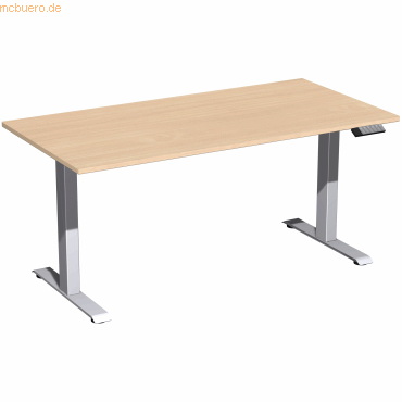 4038933545219 - Sitz-Steh-Schreibtisch Elevate Plus S-08K1608-BS elektrisch höhenverstellbar 63-128cm (H) 160x80cm (BxT) rechteckig buche 4038933545219 - Sitz-Steh-Schreibtisch Elevate Plus S-08K1608-BS elektrisch höhenverstellbar 63-128cm (H) 160x80cm (BxT) rechteckig buche