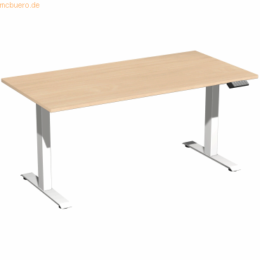 4038933545233 - Sitz-Steh-Schreibtisch Elevate Plus S-08K1608-BW elektrisch höhenverstellbar 63-128cm (H) 160x80cm (BxT) rechteckig buche 4038933545233 - Sitz-Steh-Schreibtisch Elevate Plus S-08K1608-BW elektrisch höhenverstellbar 63-128cm (H) 160x80cm (BxT) rechteckig buche