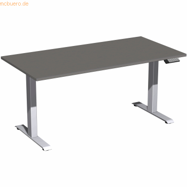4038933545301 - Schreibtisch Elevate Plus N-08K1608-OS elektrisch höhenverstellbar 63-128cm (H) rechteckig onyx silber 4038933545301 Geram 4038933545301 - Schreibtisch Elevate Plus N-08K1608-OS elektrisch höhenverstellbar 63-128cm (H) rechteckig onyx silber 4038933545301 Geram