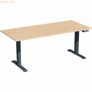 4038933545400 - Sitz-Steh-Schreibtisch Elevate Plus S-08K1808-BA elektrisch höhenverstellbar 63-128cm (H) 180x80cm (BxT) rechteckig buche 4038933545400 - Sitz-Steh-Schreibtisch Elevate Plus S-08K1808-BA elektrisch höhenverstellbar 63-128cm (H) 180x80cm (BxT) rechteckig buche
