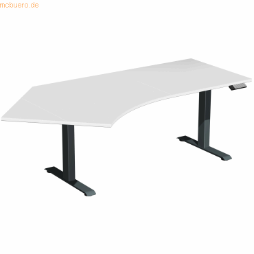 4038933545615 - Sitz-Steh-Schreibtisch Elevate Plus S-08K1615-LA elektrisch höhenverstellbar 63-128cm (H) 2166x113cm (BxT) Freiform lichtg 4038933545615 - Sitz-Steh-Schreibtisch Elevate Plus S-08K1615-LA elektrisch höhenverstellbar 63-128cm (H) 2166x113cm (BxT) Freiform lichtg