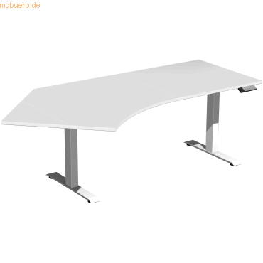 4038933545622 - Sitz-Steh-Schreibtisch Elevate Plus S-08K1615-LW elektrisch höhenverstellbar 63-128cm (H) 2166x113cm (BxT) Freiform lichtgr 4038933545622 - Sitz-Steh-Schreibtisch Elevate Plus S-08K1615-LW elektrisch höhenverstellbar 63-128cm (H) 2166x113cm (BxT) Freiform lichtgr