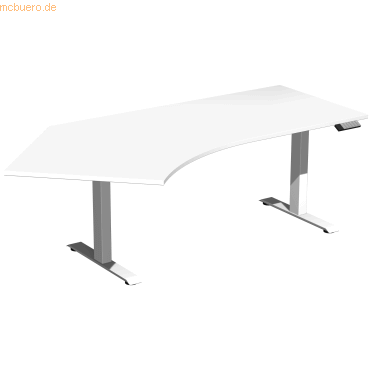 4038933545653 - Sitz-Steh-Schreibtisch Elevate Plus S-08K1615-WW elektrisch höhenverstellbar 63-128cm (H) 2166x113cm (BxT) Freiform weiß 4038933545653 - Sitz-Steh-Schreibtisch Elevate Plus S-08K1615-WW elektrisch höhenverstellbar 63-128cm (H) 2166x113cm (BxT) Freiform weiß