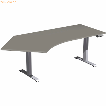 4038933545660 - Schreibtisch Elevate Plus N-08K1615-OS höhenverstellbar 63-128cm (H) 2166x113cm (BxT) Freiform onyx silber 4038933545660 4038933545660 - Schreibtisch Elevate Plus N-08K1615-OS höhenverstellbar 63-128cm (H) 2166x113cm (BxT) Freiform onyx silber 4038933545660