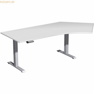 4038933545783 - Sitz-Steh-Schreibtisch Elevate Plus S-08K1616-LS elektrisch höhenverstellbar 63-128cm (H) 2166x113cm (BxT) Freiform lichtgr 4038933545783 - Sitz-Steh-Schreibtisch Elevate Plus S-08K1616-LS elektrisch höhenverstellbar 63-128cm (H) 2166x113cm (BxT) Freiform lichtgr