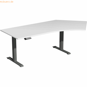 4038933545790 - Sitz-Steh-Schreibtisch Elevate Plus S-08K1616-LA elektrisch höhenverstellbar 63-128cm (H) 2166x113cm (BxT) Freiform lichtg 4038933545790 - Sitz-Steh-Schreibtisch Elevate Plus S-08K1616-LA elektrisch höhenverstellbar 63-128cm (H) 2166x113cm (BxT) Freiform lichtg