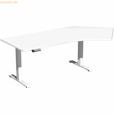 4038933545837 - Sitz-Steh-Schreibtisch Elevate Plus S-08K1616-WW elektrisch höhenverstellbar 63-128cm (H) 2166x113cm (BxT) Freiform weiß 4038933545837 - Sitz-Steh-Schreibtisch Elevate Plus S-08K1616-WW elektrisch höhenverstellbar 63-128cm (H) 2166x113cm (BxT) Freiform weiß