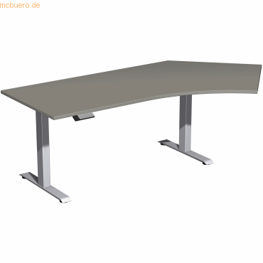 4038933545844 - Schreibtisch Elevate Plus N-08K1616-OS elektrisch höhenverstellbar 63-128cm (H) Freiform onyx silber 4038933545844 Geramöb 4038933545844 - Schreibtisch Elevate Plus N-08K1616-OS elektrisch höhenverstellbar 63-128cm (H) Freiform onyx silber 4038933545844 Geramöb