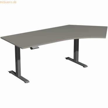4038933545851 - Schreibtisch Elevate Plus N-08K1616-OA elektrisch höhenverstellbar 63-128cm (H) Freiform onyx anthrazit 4038933545851 Gera 4038933545851 - Schreibtisch Elevate Plus N-08K1616-OA elektrisch höhenverstellbar 63-128cm (H) Freiform onyx anthrazit 4038933545851 Gera