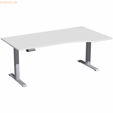 4038933545967 - Sitz-Steh-Schreibtisch Elevate Plus S-08K1811-LS elektrisch höhenverstellbar 63-128cm (H) 180x100cm (BxT) Freiform lichtgrau 4038933545967 - Sitz-Steh-Schreibtisch Elevate Plus S-08K1811-LS elektrisch höhenverstellbar 63-128cm (H) 180x100cm (BxT) Freiform lichtgrau