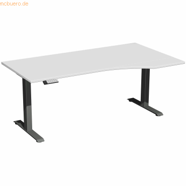 4038933545974 - Sitz-Steh-Schreibtisch Elevate Plus S-08K1811-LA elektrisch höhenverstellbar 63-128cm (H) 180x100cm (BxT) Freiform lichtgra 4038933545974 - Sitz-Steh-Schreibtisch Elevate Plus S-08K1811-LA elektrisch höhenverstellbar 63-128cm (H) 180x100cm (BxT) Freiform lichtgra