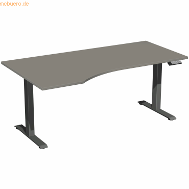 4038933546216 - Schreibtisch Elevate Plus N-08K1812-OA elektrisch höhenverstellbar 63-128cm (H) 180x100cm (BxT) Freiform onyx anthrazit 4 4038933546216 - Schreibtisch Elevate Plus N-08K1812-OA elektrisch höhenverstellbar 63-128cm (H) 180x100cm (BxT) Freiform onyx anthrazit 4