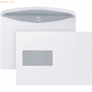 4040134050935 - Versandtaschen Posthorn Trapez 02540148 lange Seite offen C5 mit Fenster nassklebend 80g weiß 4040134050935 500 Stück 4040134050935 - Versandtaschen Posthorn Trapez 02540148 lange Seite offen C5 mit Fenster nassklebend 80g weiß 4040134050935 500 Stück