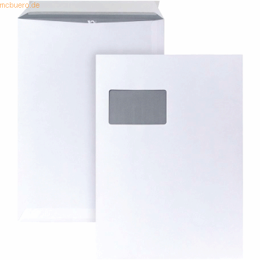 4040134133232 - Versandtasche DIN C4 mit Fenster 120g m² mit Haftklebung Papier weiß 4040134133232 10 Stück 4040134133232 - Versandtasche DIN C4 mit Fenster 120g m² mit Haftklebung Papier weiß 4040134133232 10 Stück