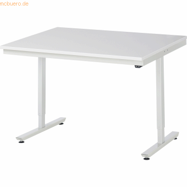 4040376012739 - Rau Arbeitstisch Adlatus elektrisch höhenverstellbar 22 mm Spanplatte mit Melaminbelag bis 150 kg B 1250 x T 1000 x H 720-1120 mm lichtgrau 4040376012739 - Rau Arbeitstisch Adlatus elektrisch höhenverstellbar 22 mm Spanplatte mit Melaminbelag bis 150 kg B 1250 x T 1000 x H 720-1120 mm lichtgrau