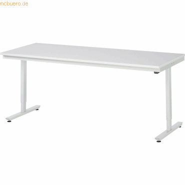 4040376021618 - Rau Arbeitstisch Adlatus elektrisch höhenverstellbar 22 mm Spanplatte mit Melaminbelag bis 150 kg B 2000 x T 800 x H 720-1120 mm lichtgrau 4040376021618 - Rau Arbeitstisch Adlatus elektrisch höhenverstellbar 22 mm Spanplatte mit Melaminbelag bis 150 kg B 2000 x T 800 x H 720-1120 mm lichtgrau