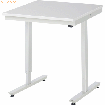 4040376062888 - Rau Arbeitstisch Adlatus elektrisch höhenverstellbar 22 mm Spanplatte mit Melaminbelag bis 150 kg B 750 x T 800 x H 720-1120 mm lichtgrau 4040376062888 - Rau Arbeitstisch Adlatus elektrisch höhenverstellbar 22 mm Spanplatte mit Melaminbelag bis 150 kg B 750 x T 800 x H 720-1120 mm lichtgrau