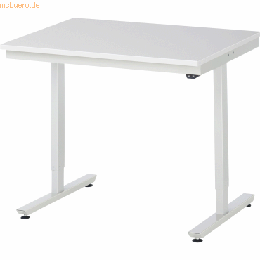 4040376062918 - Rau Arbeitstisch Adlatus elektrisch höhenverstellbar 22 mm Spanplatte mit Melaminbelag bis 150 kg B 1000 x T 800 x H 720-1120 mm lichtgrau 4040376062918 - Rau Arbeitstisch Adlatus elektrisch höhenverstellbar 22 mm Spanplatte mit Melaminbelag bis 150 kg B 1000 x T 800 x H 720-1120 mm lichtgrau