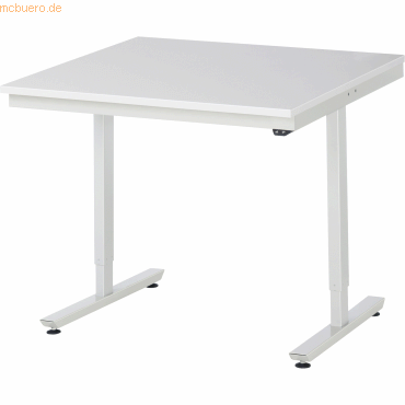 4040376063359 - Rau Arbeitstisch Adlatus elektrisch höhenverstellbar 22 mm Spanplatte mit Melaminbelag bis 150 kg B 1000 x T 1000 x H 720-1120 mm lichtgrau 4040376063359 - Rau Arbeitstisch Adlatus elektrisch höhenverstellbar 22 mm Spanplatte mit Melaminbelag bis 150 kg B 1000 x T 1000 x H 720-1120 mm lichtgrau