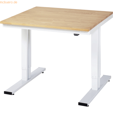 4040376069726 - Arbeitstisch elektrisch höhenverstellbar Höhe 720 - 1120 mm Buchenplatte massiv BxT 1000 x 1000 mm 4040376069726 - Arbeitstisch elektrisch höhenverstellbar Höhe 720 - 1120 mm Buchenplatte massiv BxT 1000 x 1000 mm