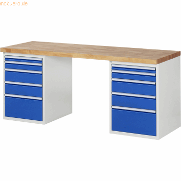 4040376089489 - RAU Werkbank 2000x700x890mm 10xSchublade-TA lgrebl 4040376089489 RAU GmbH