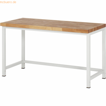 4040376090287 - Werkbank Serie 8000 stationär höhenverstellbar Arbeitsplatte Buche-Massiv B 1500 x T 700 x H 840-1040 mm 4040376090287 - Werkbank Serie 8000 stationär höhenverstellbar Arbeitsplatte Buche-Massiv B 1500 x T 700 x H 840-1040 mm