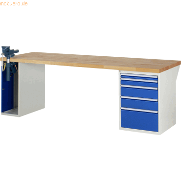 4040376093066 - RAU Werkbank 2500x900x890mm 5xSchublade-TA 1xSSKL lgrebl 4040376093066 RAU GmbH