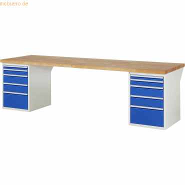 4040376141521 - RAU Werkbank 3000x900x890mm 10xSchublade-TA lgrebl 4040376141521 RAU GmbH