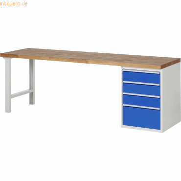 4040376144430 - RAU Werkbank 2500x700x890mm 4xSchublade-TA lgrebl 4040376144430 RAU GmbH