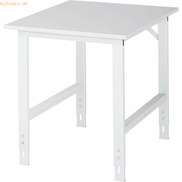 4040376152312 - Arbeitstisch höhenverstellbar Höhe 760 - 1080 mm Spanplatte melaminharzbeschichtet BxT 750 x 1000 mm lichtgrau 4040376152312 - Arbeitstisch höhenverstellbar Höhe 760 - 1080 mm Spanplatte melaminharzbeschichtet BxT 750 x 1000 mm lichtgrau