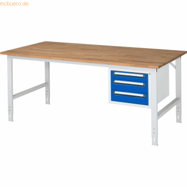 4040376223029 - RAU Arbeitstisch 2000x1000x760-1080 3xSchub B-Platte 25mm lgrebl 4040376223029 RAU GmbH 4040376223029 - RAU Arbeitstisch 2000x1000x760-1080 3xSchub B-Platte 25mm lgrebl 4040376223029 RAU GmbH