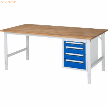 4040376238641 - RAU Arbeitstisch 2000x1000x760-1080 4xSchub B-Platte 25mm lgrebl 4040376238641 RAU GmbH 4040376238641 - RAU Arbeitstisch 2000x1000x760-1080 4xSchub B-Platte 25mm lgrebl 4040376238641 RAU GmbH