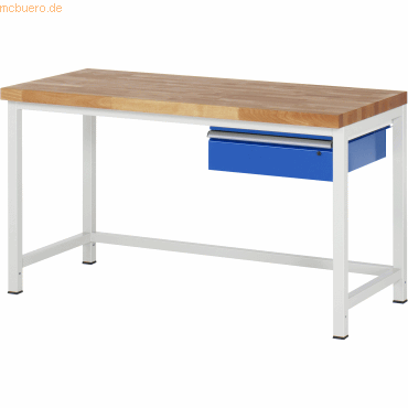 4040376239143 - Werkbank Serie 8000 stationär mit Hängeschublade B 1500 x T 700 x H 840 – 1040 mm 4040376239143 - Werkbank Serie 8000 stationär mit Hängeschublade B 1500 x T 700 x H 840 – 1040 mm