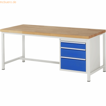4040376252975 - RAU Werkbank 2000x900x840-1040mm 3xSchublade-TA lgrebl 4040376252975 RAU GmbH