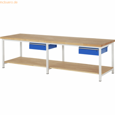4040376259936 - RAU Werkbank 3000x900x840-1040mm 2xSchublade-TA lgrebl 4040376259936 RAU GmbH