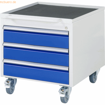4040376367099 - - Rollschrank BxTxH 580x650x565 mm Schubladen 3x120 mm Gehäuse ral 7035 5010 4040376367099 - - Rollschrank BxTxH 580x650x565 mm Schubladen 3x120 mm Gehäuse ral 7035 5010