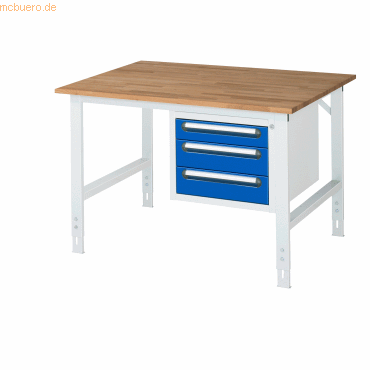 4040376425645 - RAU Arbeitstisch 1250x1000x910-1230 3xSchub B-Platte 25mm lgrebl 4040376425645 RAU GmbH 4040376425645 - RAU Arbeitstisch 1250x1000x910-1230 3xSchub B-Platte 25mm lgrebl 4040376425645 RAU GmbH