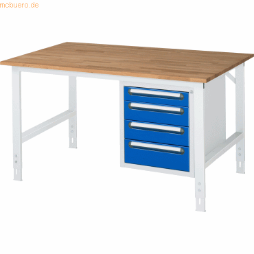 4040376425775 - RAU Arbeitstisch 1500x1000x760-1080 4xSchub B-Platte 25mm lgrebl 4040376425775 RAU GmbH 4040376425775 - RAU Arbeitstisch 1500x1000x760-1080 4xSchub B-Platte 25mm lgrebl 4040376425775 RAU GmbH