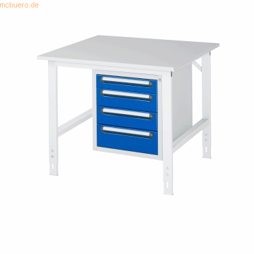 4040376425980 - RAU Arbeitstisch 1000x1000x760-1080 4xSchub M-Platte 22mm lgrebl 4040376425980 RAU GmbH